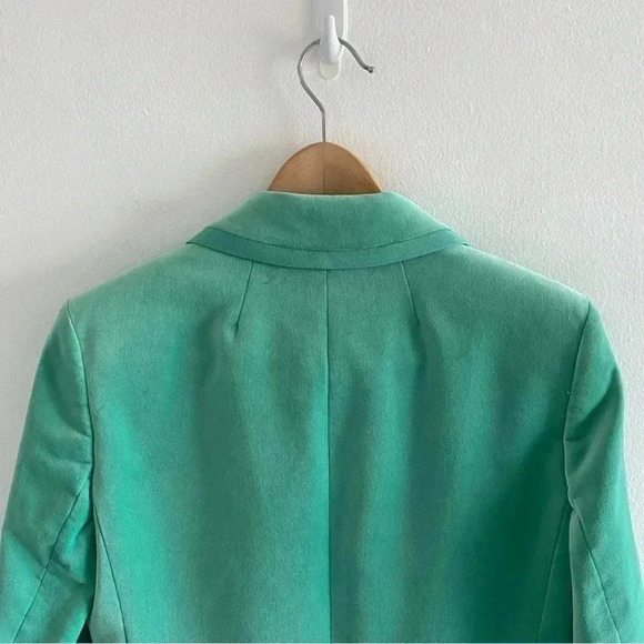 J. Crew Collection Willa blazer in tipped stretch velvet Green Sz 2 Tall - Picture 8 of 12